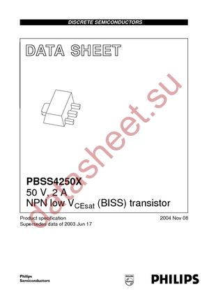 PBSS4250X /T3 datasheet  